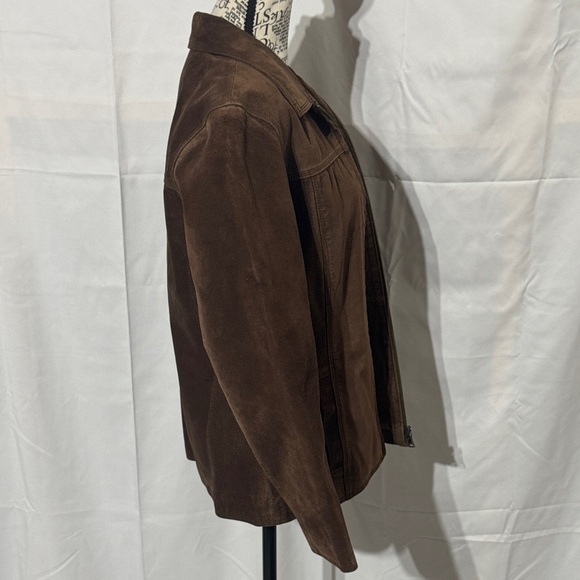 Nordstrom’s Bernardo Dark Brown Suede Leather Jacket - Picture 3 of 6
